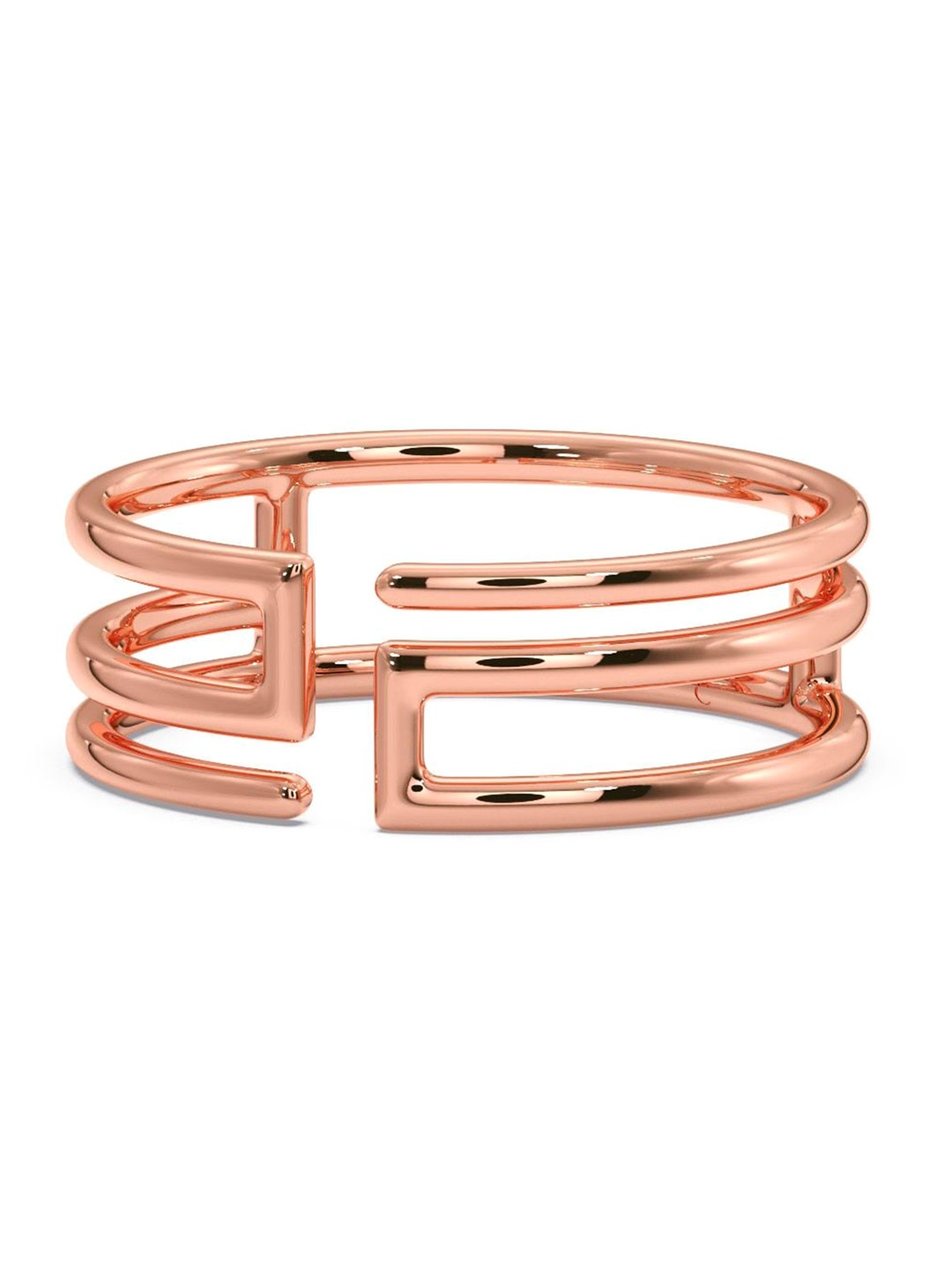 

CANDERE A KALYAN JEWELLERS COMPANY 18KT BIS Hallmark Rose Gold Finger Ring- 2.41 g