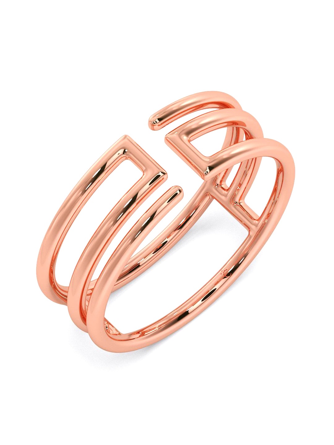 

CANDERE A KALYAN JEWELLERS COMPANY 18KT BIS Hallmark Rose Gold Finger Ring-2.6gm