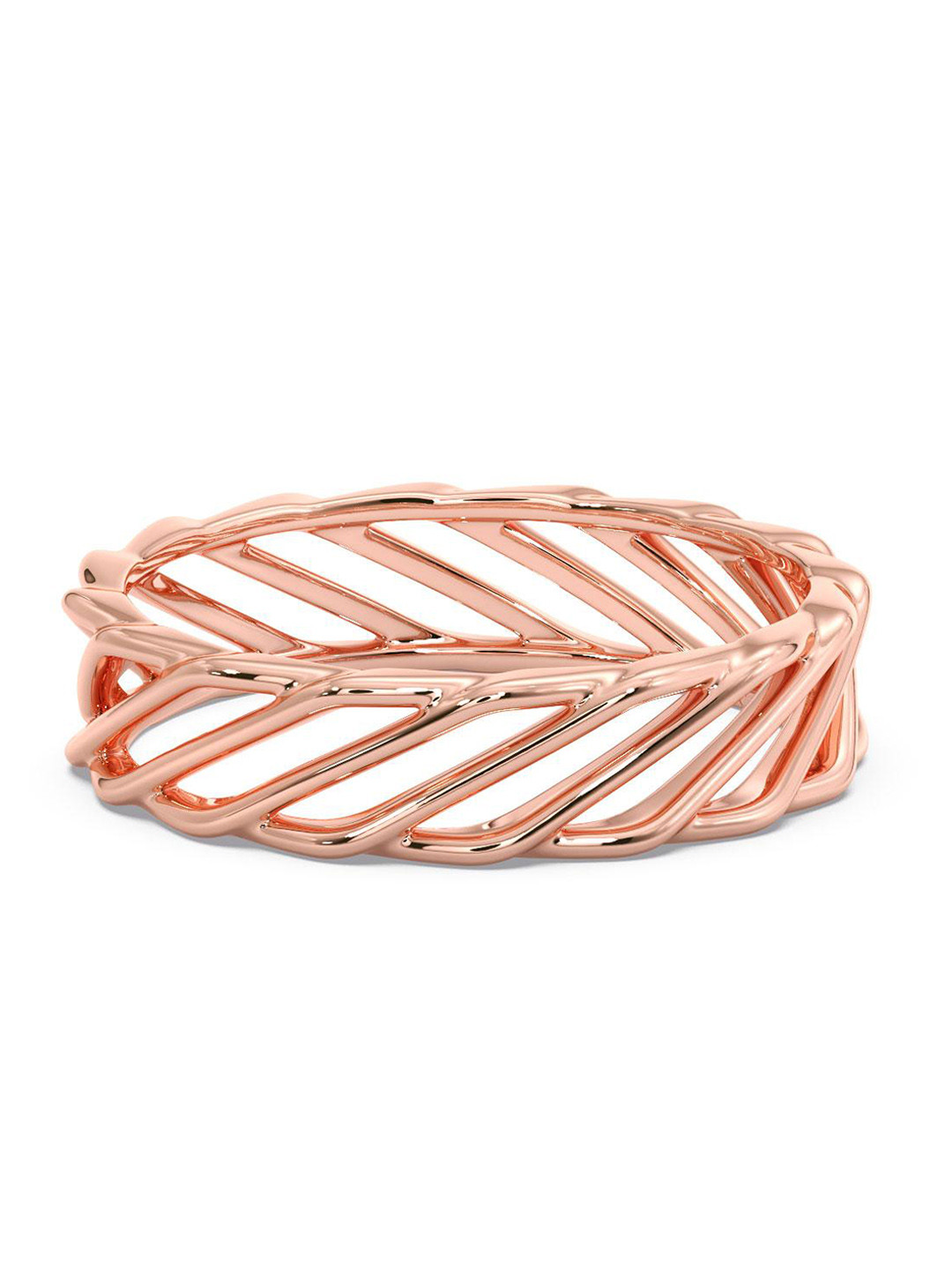 

CANDERE A KALYAN JEWELLERS COMPANY 18KT BIS Hallmark Rose Gold Finger Ring-2.39gm