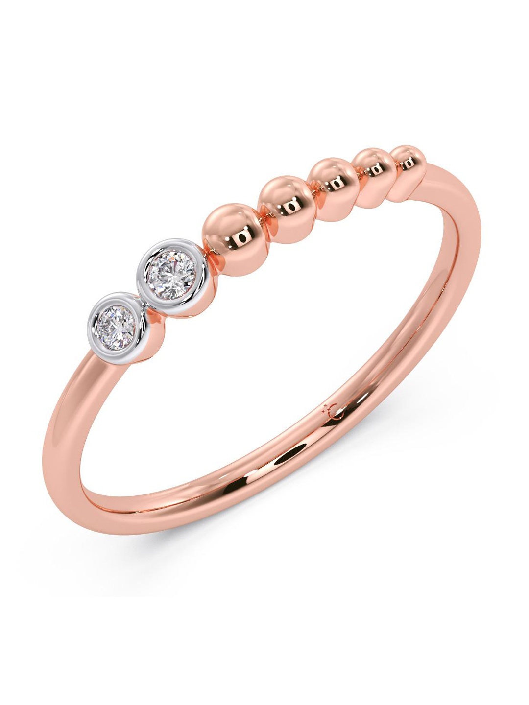 

CANDERE A KALYAN JEWELLERS COMPANY 18KT Rose Gold Diamond Finger Ring-1.49gm