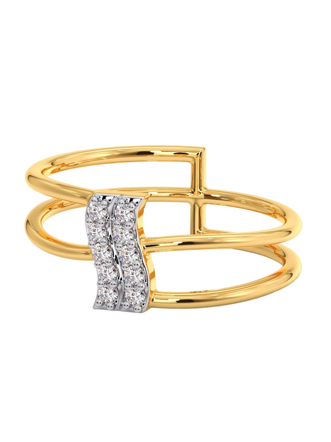 

CANDERE A KALYAN JEWELLERS COMPANY 14KT Gold DiamondRing - 1.67 gm