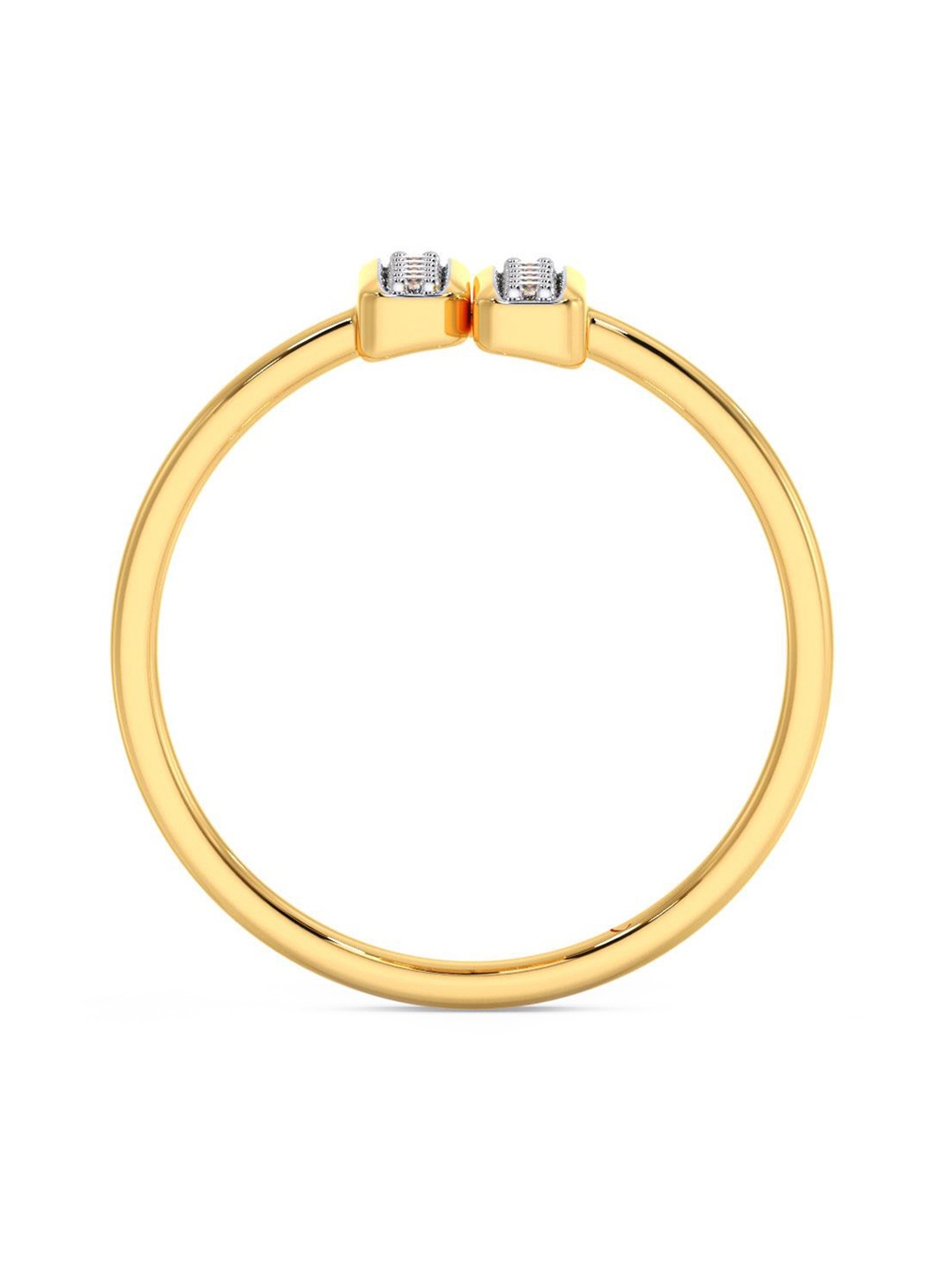 

CANDERE A KALYAN JEWELLERS COMPANY CZ Studded 14KT Gold Ring-1.85 gm
