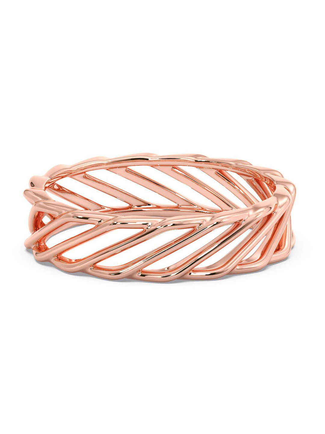 

CANDERE A KALYAN JEWELLERS COMPANY 14KT BIS Hallmark Rose Gold Finger Ring-2.03gm