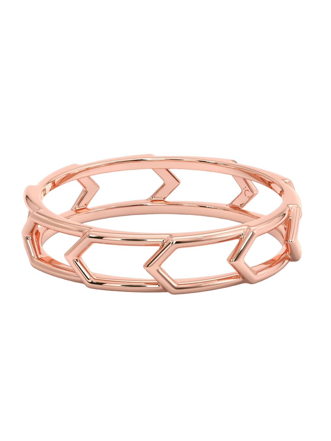 

CANDERE A KALYAN JEWELLERS COMPANY 14KT BIS Hallmark Rose Gold Finger Ring-1.43gm