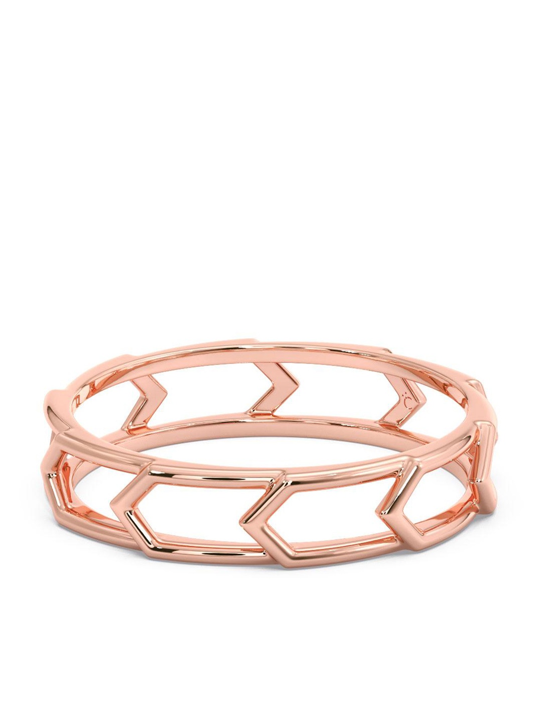 

CANDERE A KALYAN JEWELLERS COMPANY 18KT BIS Hallmark Rose Gold Finger Ring 1.77 g