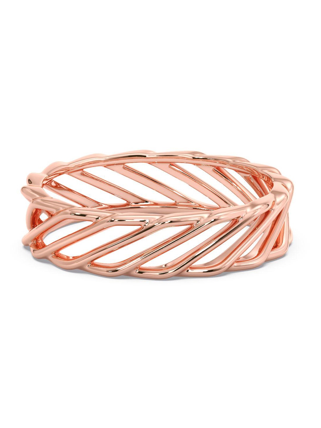 

CANDERE A KALYAN JEWELLERS COMPANY 18KT BIS Hallmark Rose Gold Ring-2.41gm