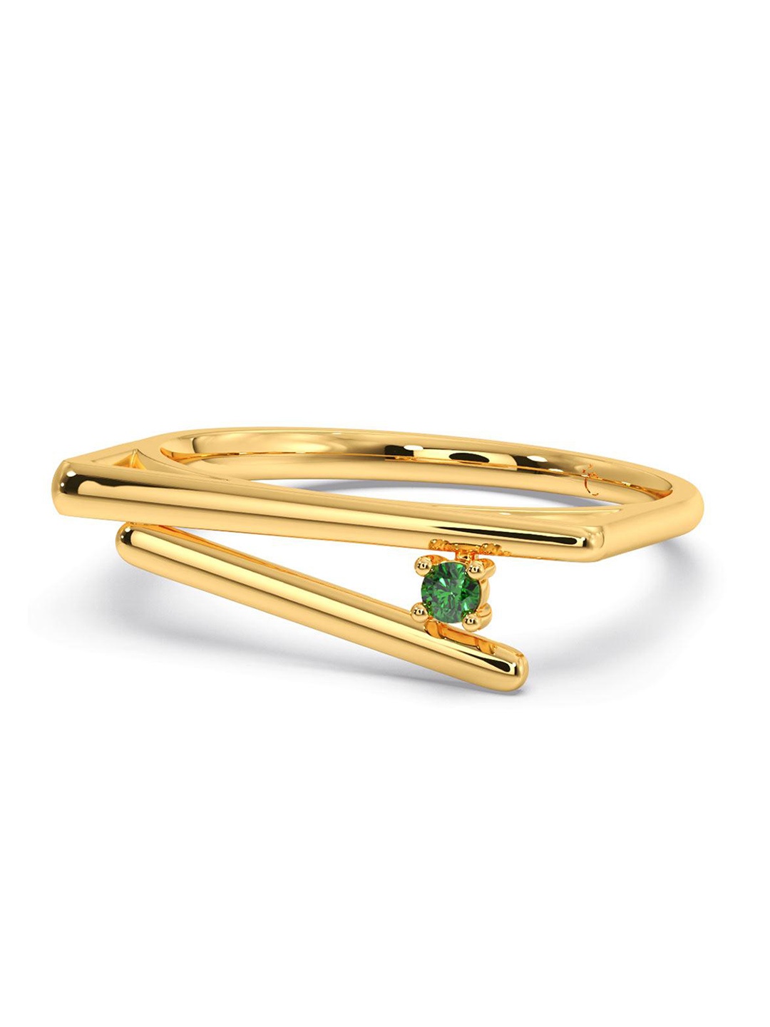 

CANDERE A KALYAN JEWELLERS COMPANY CZ Studded 14KT Gold Ring- 1.78 gm