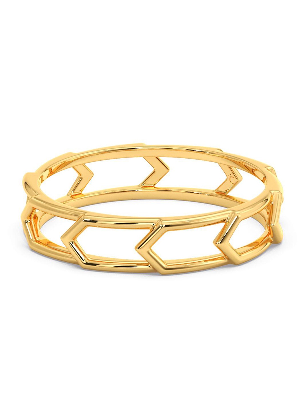 

CANDERE A KALYAN JEWELLERS COMPANY 18KT BIS Hallmark Gold Finger Ring-1.97gm