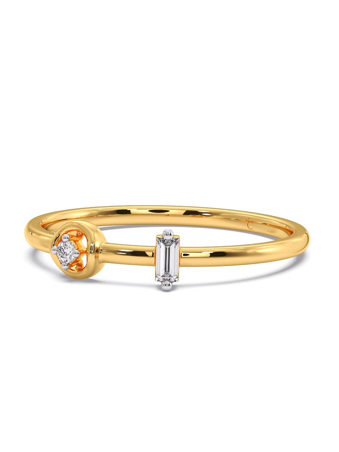

CANDERE A KALYAN JEWELLERS COMPANY Cubic Zirconia Studded 14KT Gold Finger Ring-1.25 g