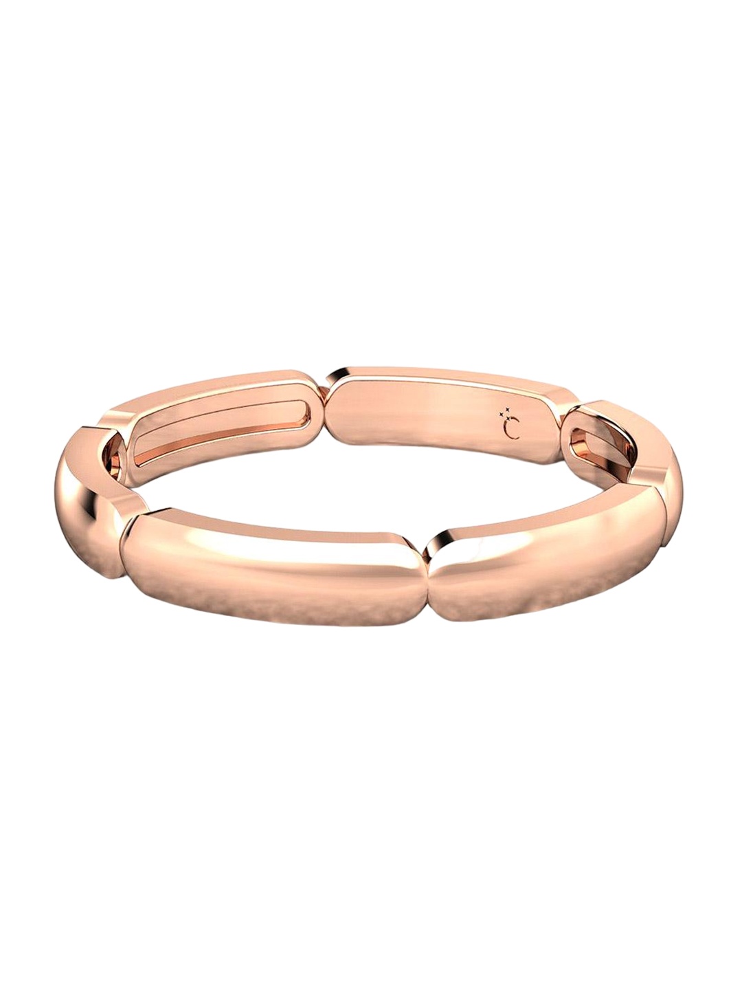 

CANDERE A KALYAN JEWELLERS COMPANY 14KT BIS Hallmark Rose Gold Finger Ring-1.84 g