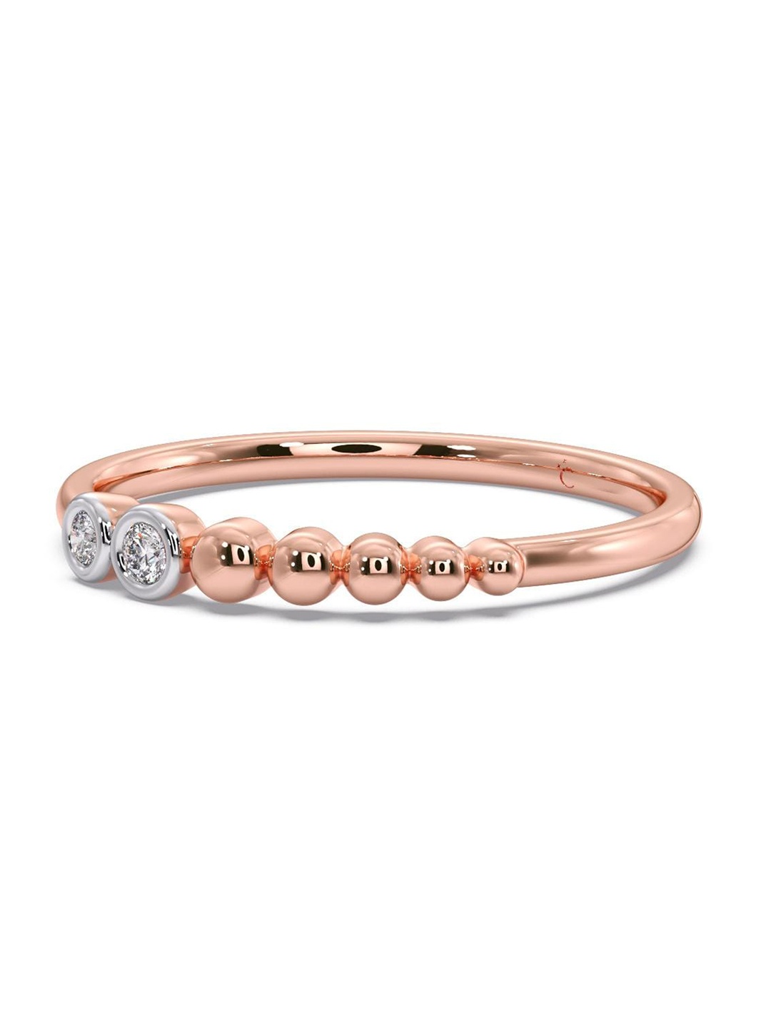 

CANDERE A KALYAN JEWELLERS COMPANY 14KT CZ-Studded Rose Gold Ring- 1.15 g