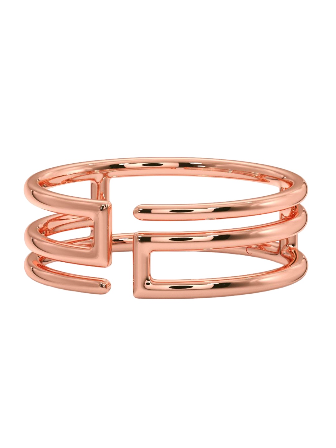 

CANDERE A KALYAN JEWELLERS COMPANY 18KT BIS Hallmark Rose Gold Finger Ring-3.01gm