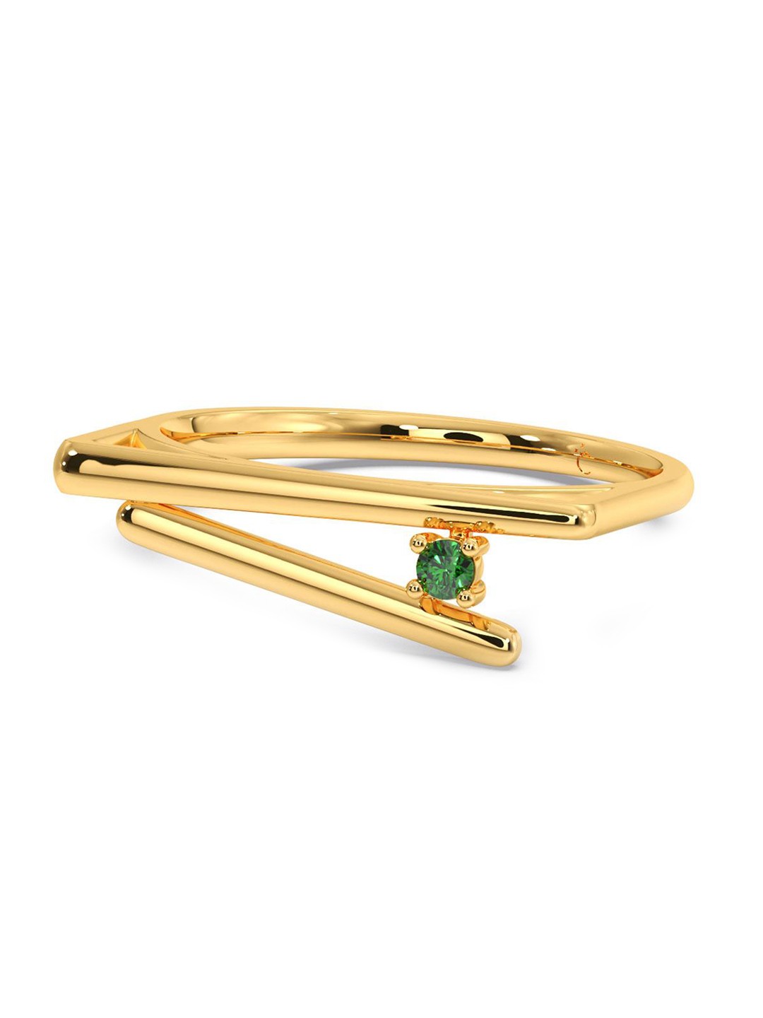 

CANDERE A KALYAN JEWELLERS COMPANY 14KT CZ-Studded Gold Ring- 1.7 gm