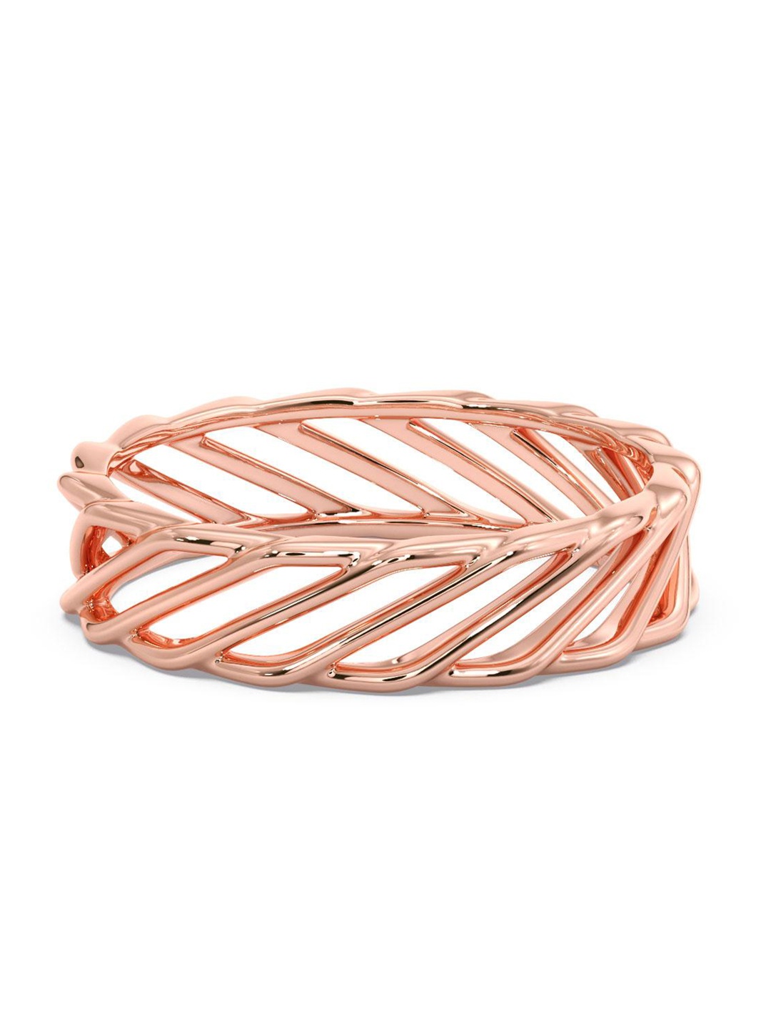 

CANDERE A KALYAN JEWELLERS COMPANY 18KT BIS Hallmark Rose Gold Finger Ring-2.33gm