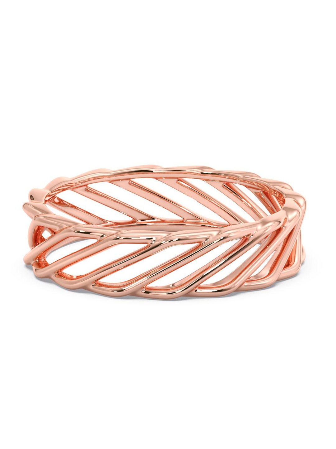 

CANDERE A KALYAN JEWELLERS COMPANY 14KT BIS Hallmark Rose Gold Finger Ring-1.92gm