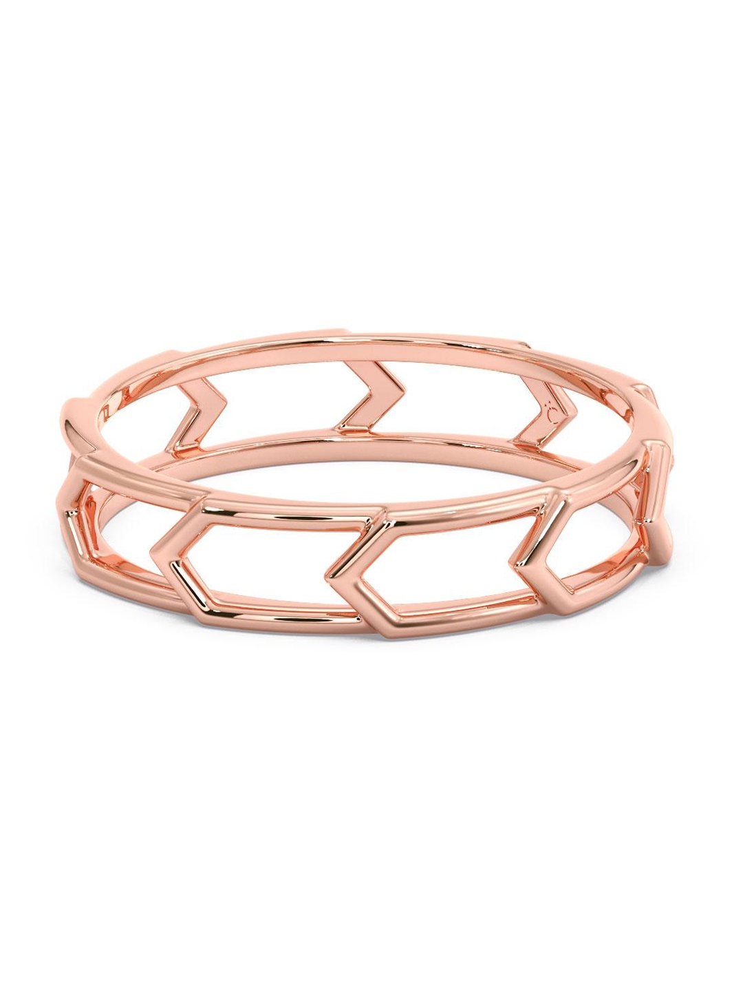 

CANDERE A KALYAN JEWELLERS COMPANY 14KT BIS Hallmark Rose Gold Finger Ring-1.62gm