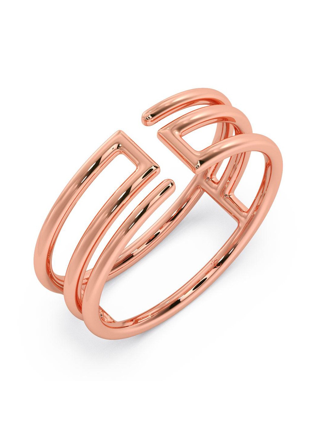 

CANDERE A KALYAN JEWELLERS COMPANY 14KT BIS Hallmark Rose Gold Finger Ring-2.26gm