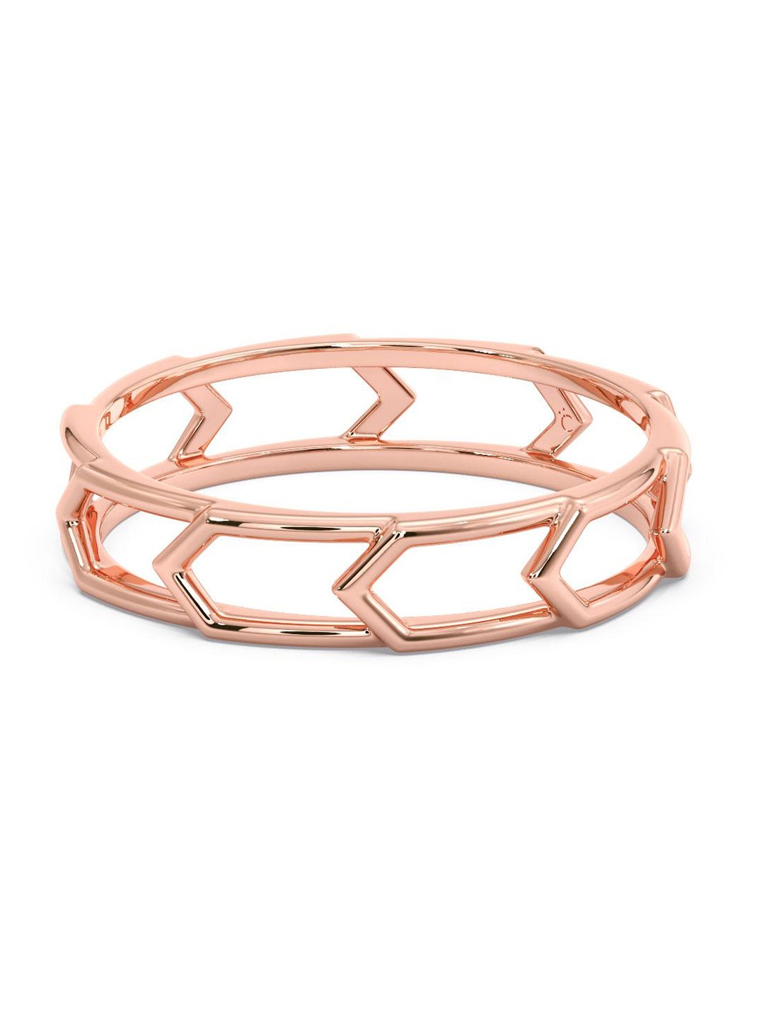 

CANDERE A KALYAN JEWELLERS COMPANY 14KT BIS Hallmark Rose Gold Finger Ring-1.39gm