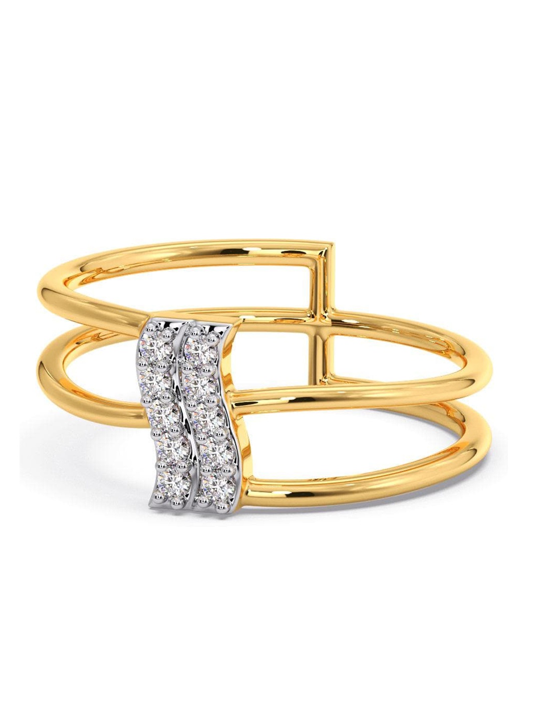 

CANDERE A KALYAN JEWELLERS COMPANY 18K Gold Diamond Ring - 2.19 gm
