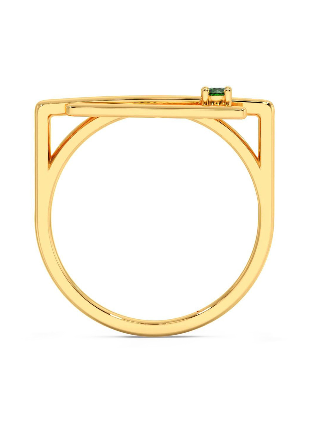 

CANDERE A KALYAN JEWELLERS COMPANY 14KT CZ-Studded Gold Ring- 1.8 gm