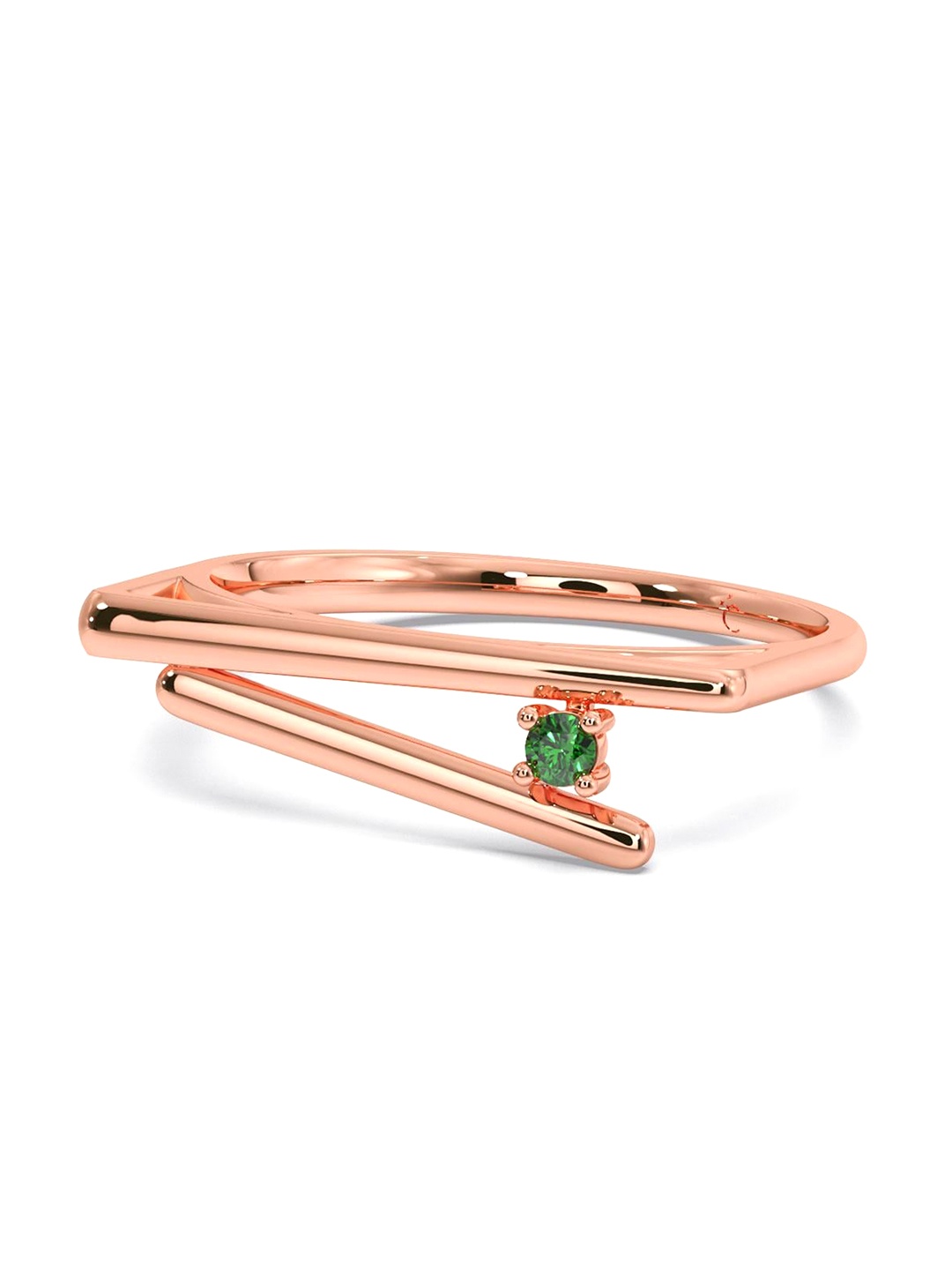 

CANDERE A KALYAN JEWELLERS COMPANY 18KT CZ-Studded Rose Gold Ring-2.19 g