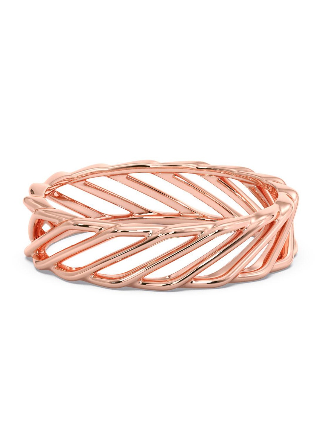

CANDERE A KALYAN JEWELLERS COMPANY 14KT Rose Gold Finger Ring-1.73 g