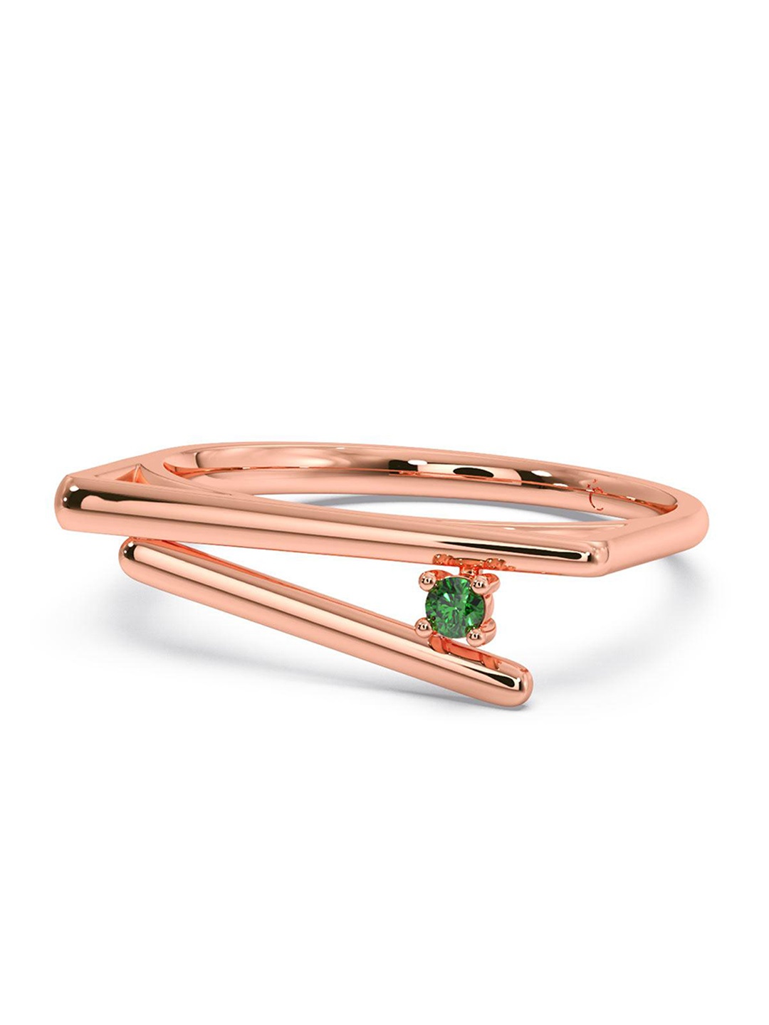 

CANDERE A KALYAN JEWELLERS COMPANY CZ Studded 18KT Rose Gold Ring - 1.74 gm