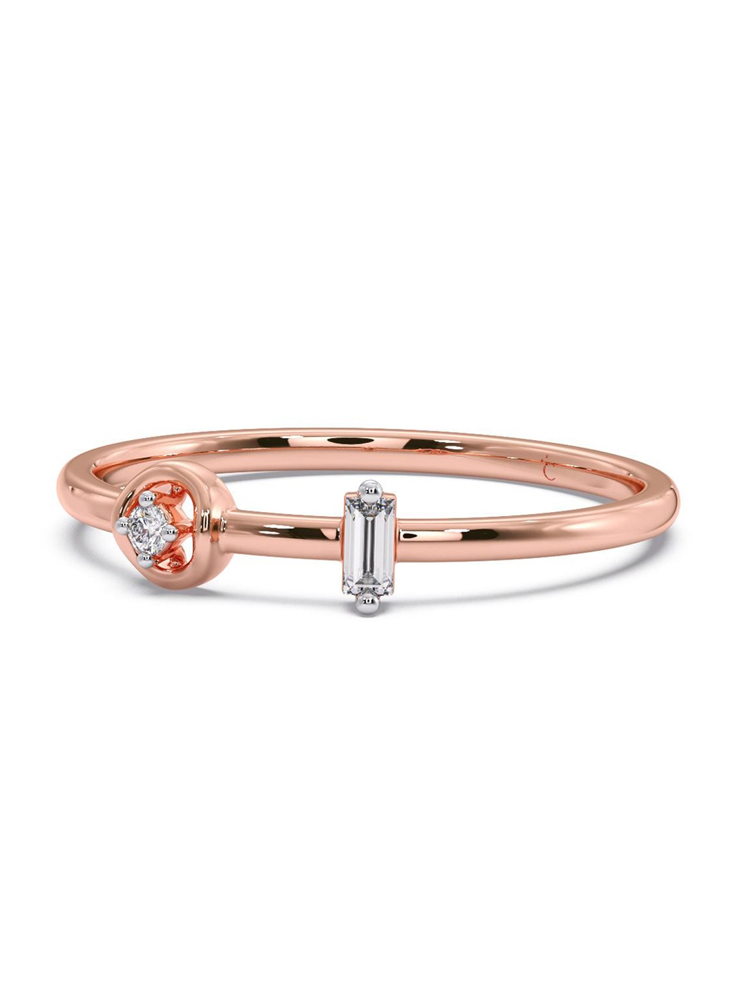 

CANDERE A KALYAN JEWELLERS COMPANY 18KT Rose Gold Diamond Finger Ring-1.34gm