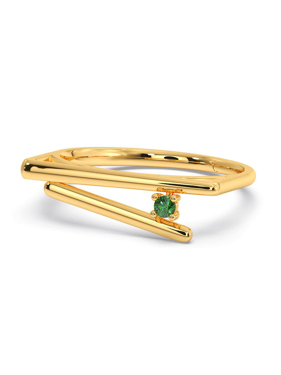

CANDERE A KALYAN JEWELLERS COMPANY 14KT CZ-Studded Gold Ring- 2.19 gm