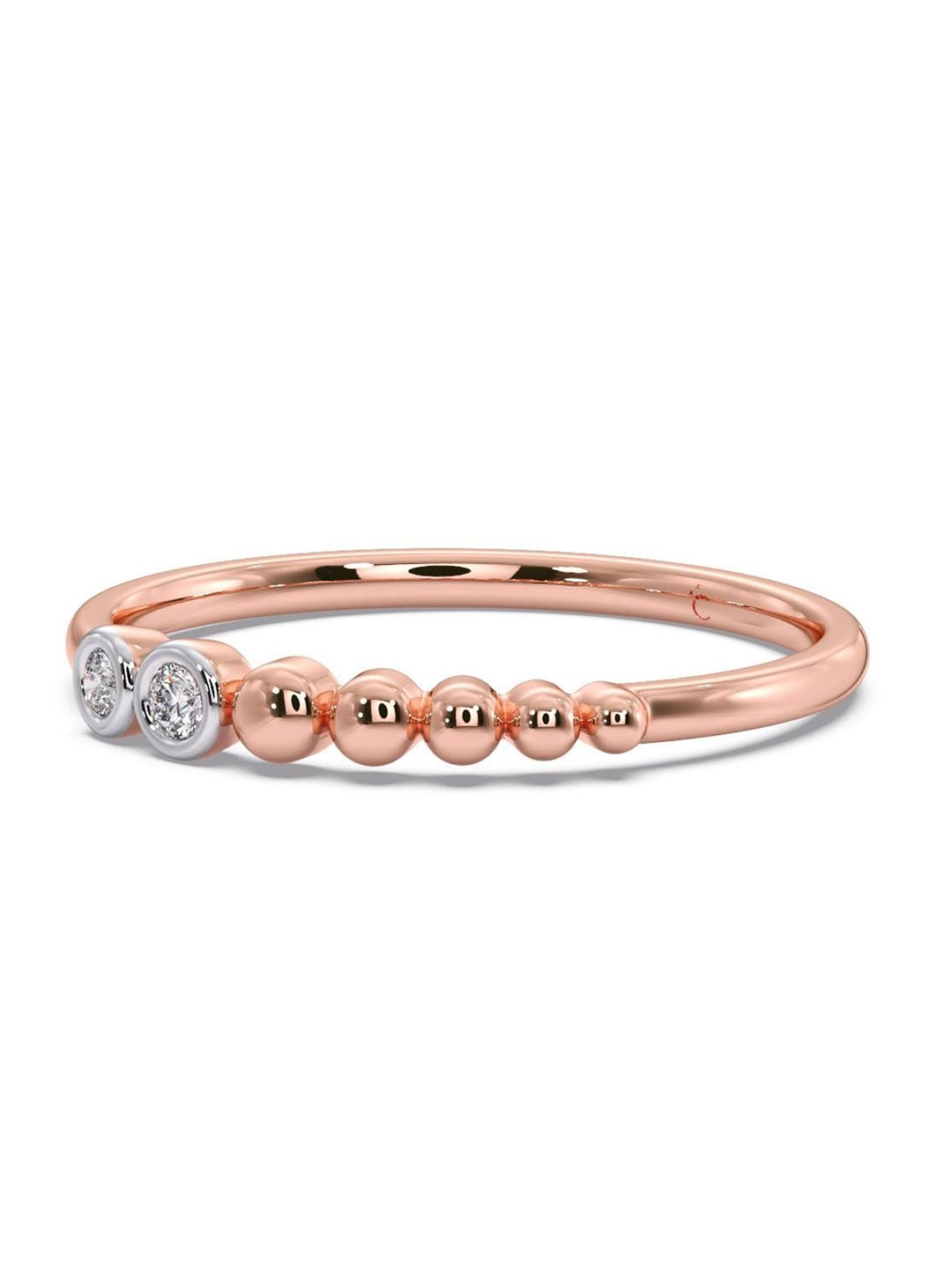 

CANDERE A KALYAN JEWELLERS COMPANY 18KT Rose Gold Diamond Finger Ring-1.24 g