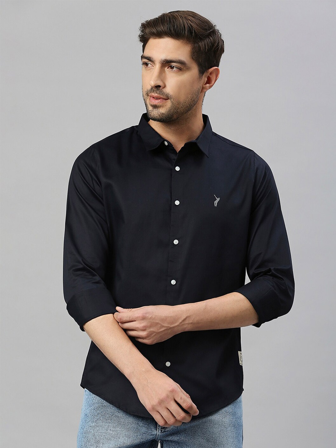 

Thomas Scott Spread Collar Classic Slim Fit Casual Shirt, Black