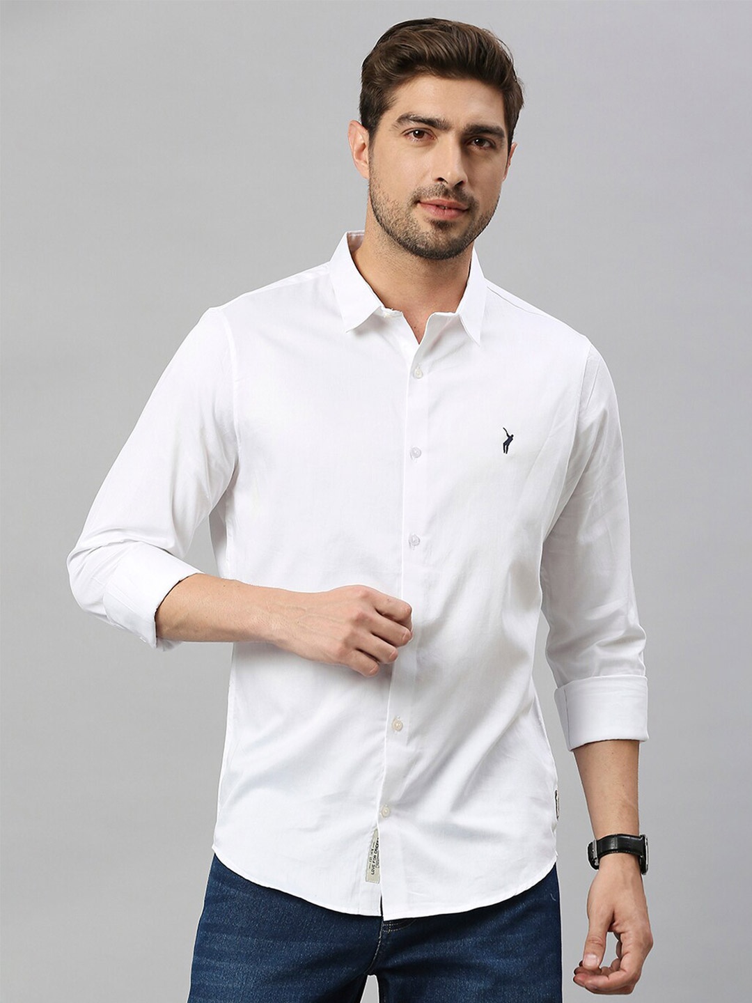 

Thomas Scott Classic Slim Fit Spread Collar Casual Shirt, White