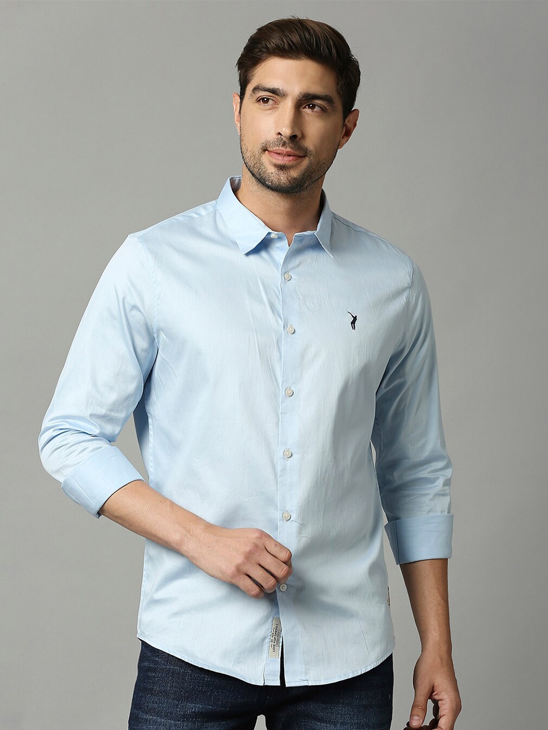 

Thomas Scott Classic Slim Fit Spread Collar Casual Shirt, Blue
