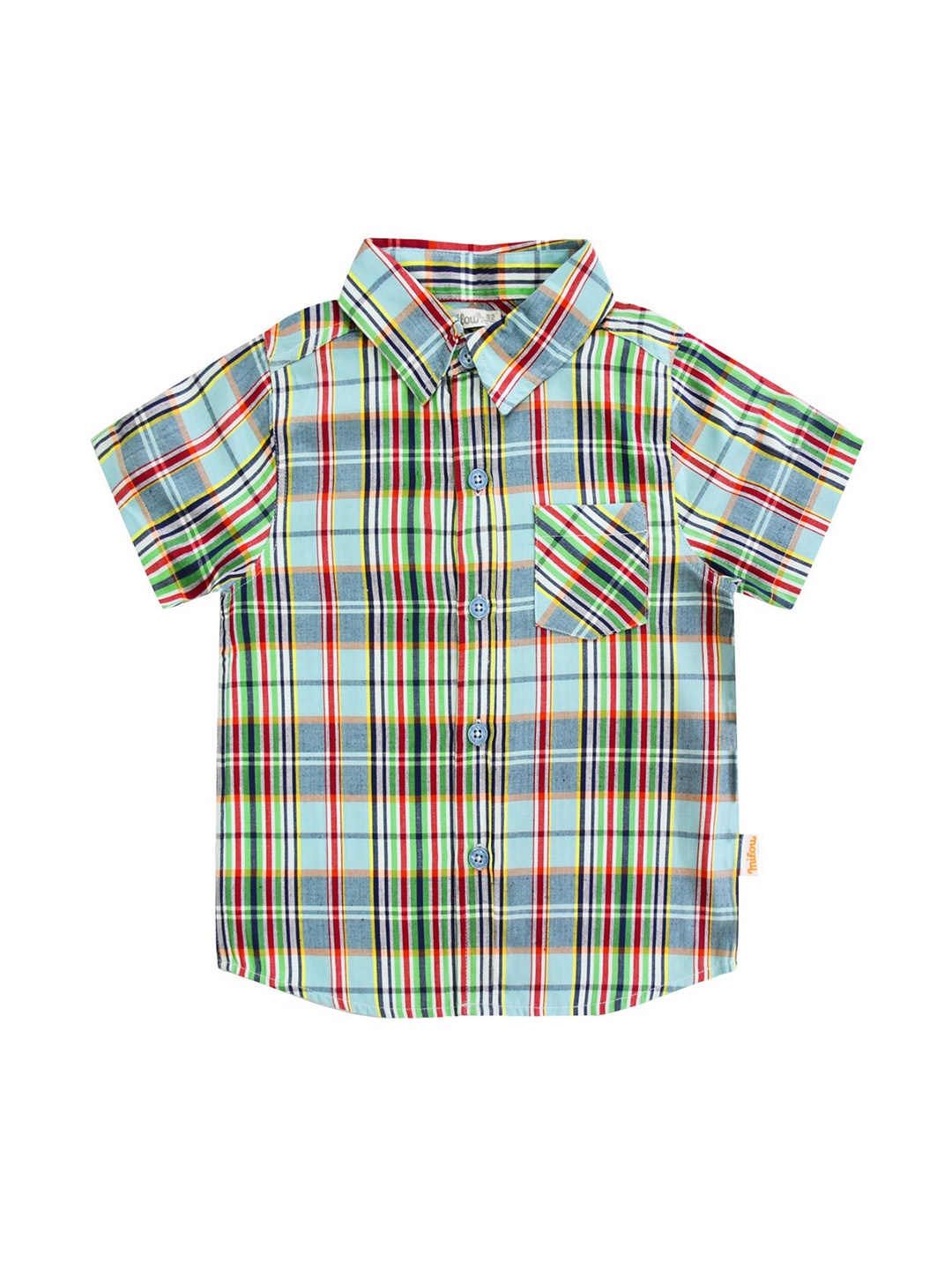 

milou Boys Other Checks Cotton Casual Shirt, Blue