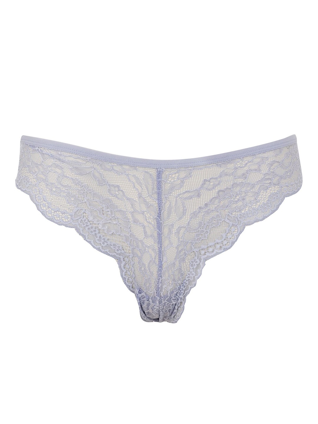 

DeFacto Women Self Design Low Rise Lace Thong Briefs, Blue
