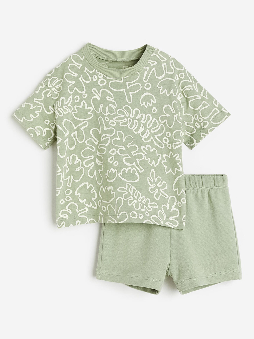 

H&M Boys 2-Piece Cotton Set, Green