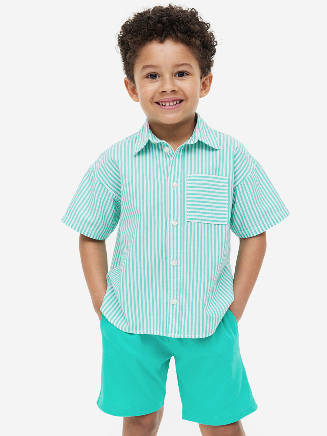 

H&M Boys Jersey Shorts, Turquoise blue