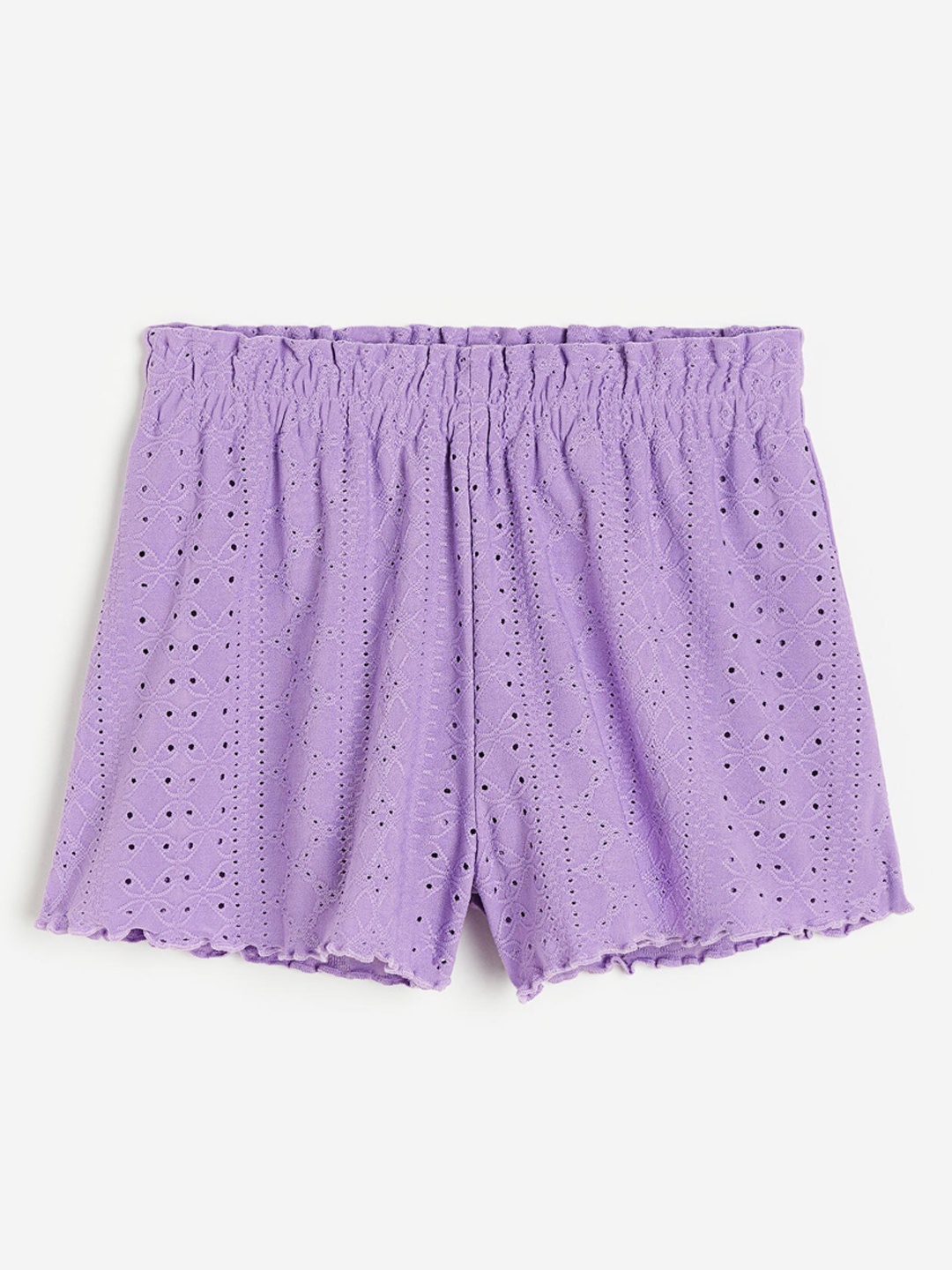 

H&M Girls Paper Bag Shorts, Purple
