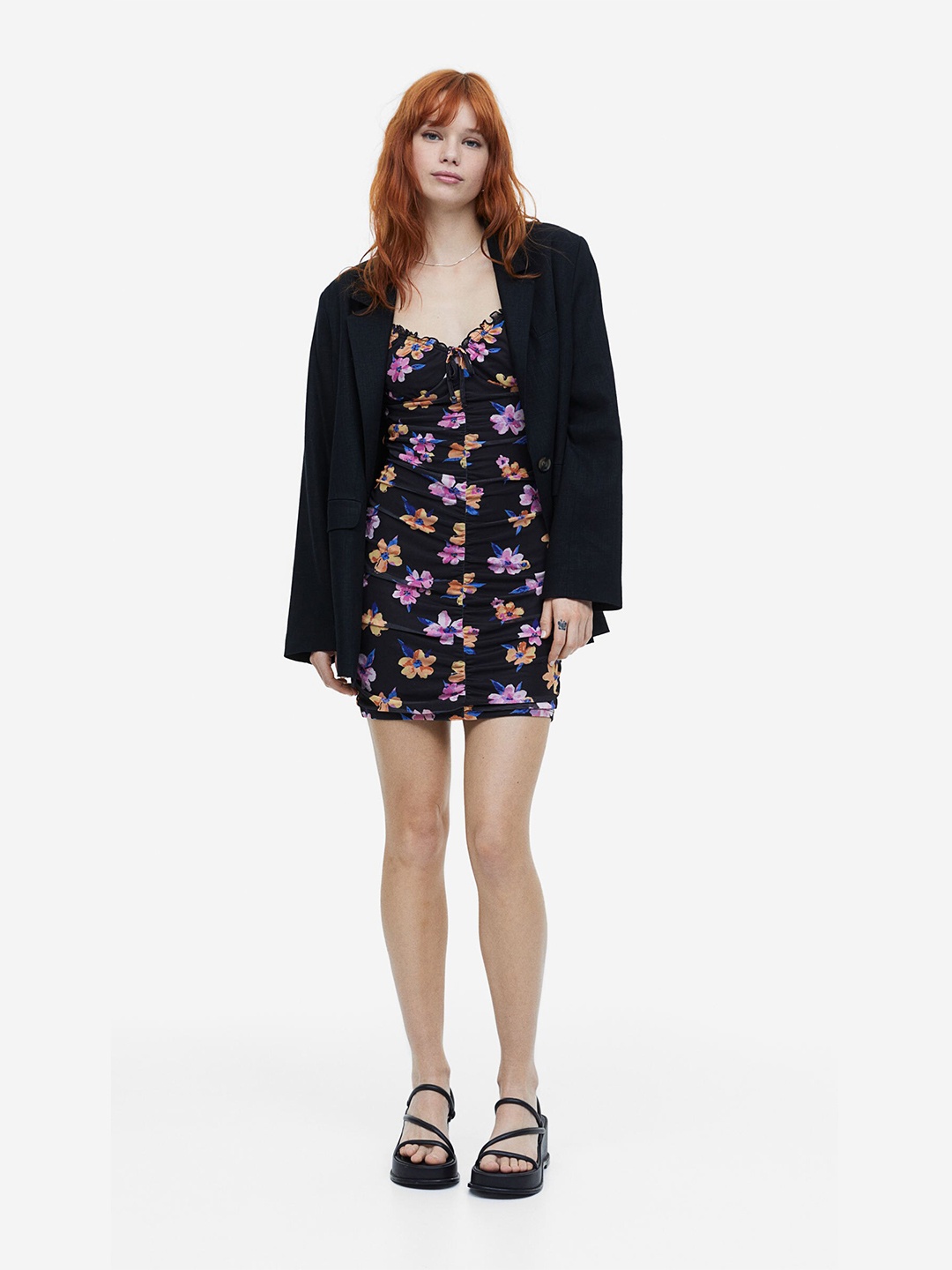 

H&M Draped Dress, Black