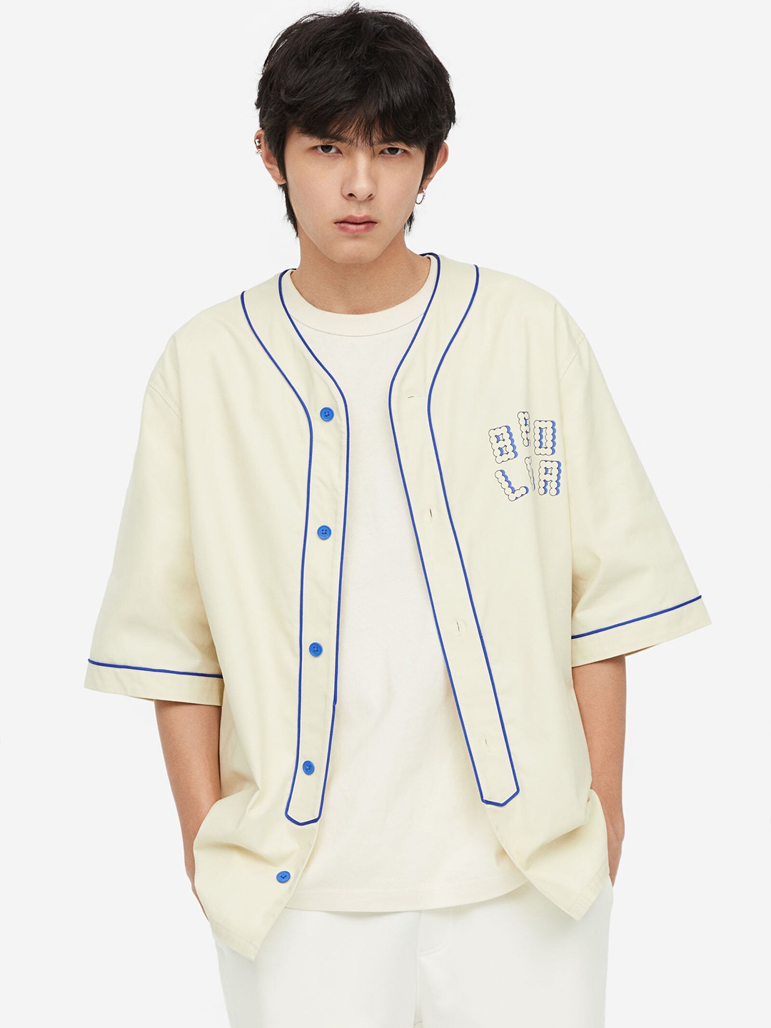

H&M Printed Baseball Shirt, Multi