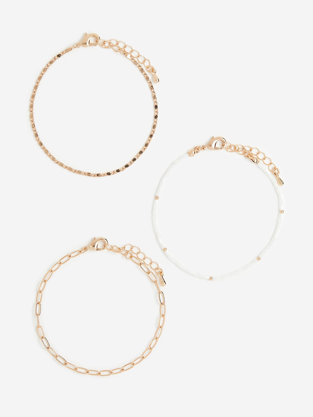 

H&M 3-Pack Bracelets, Gold