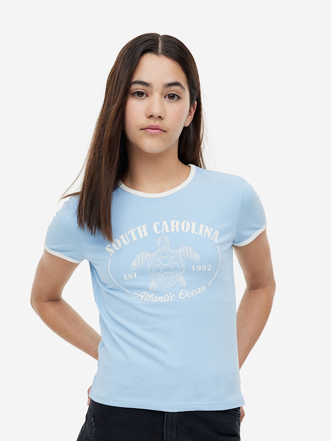 

H&M Girls Printed T-Shirt, Blue