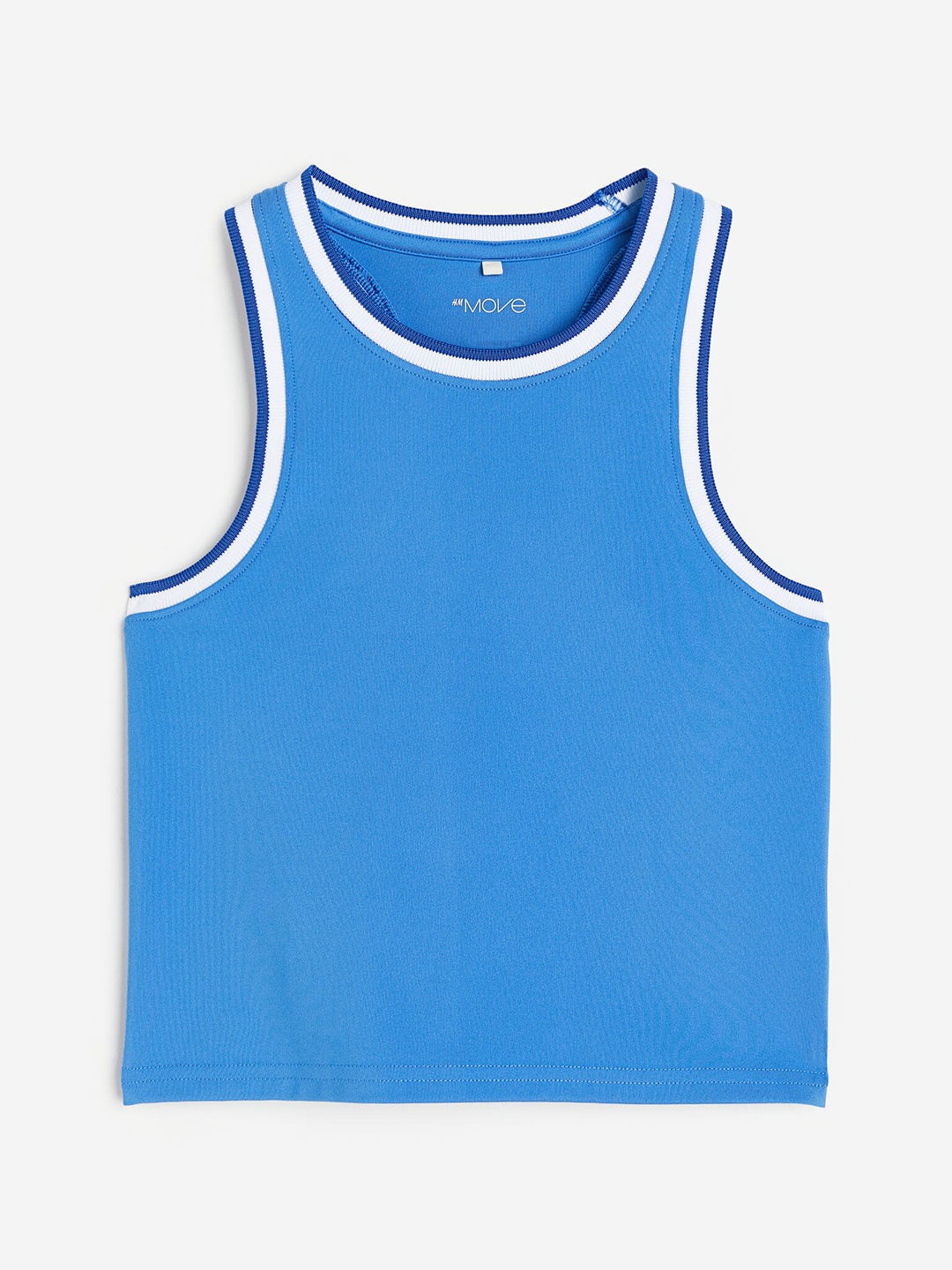 

H&M Girls DryMove Cropped Sports Vest Top, Blue