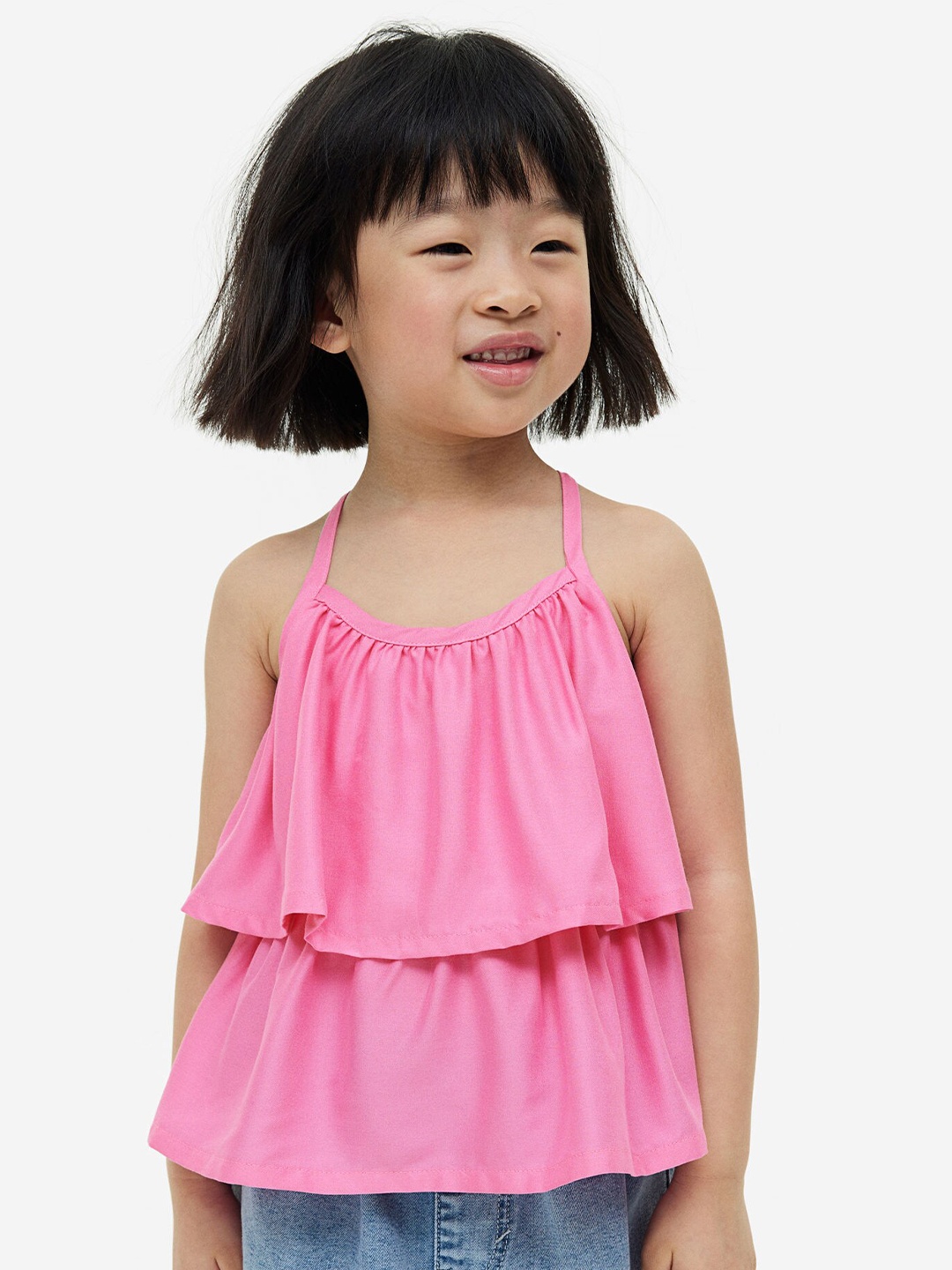

H&M Girls Tiered Blouse, Pink