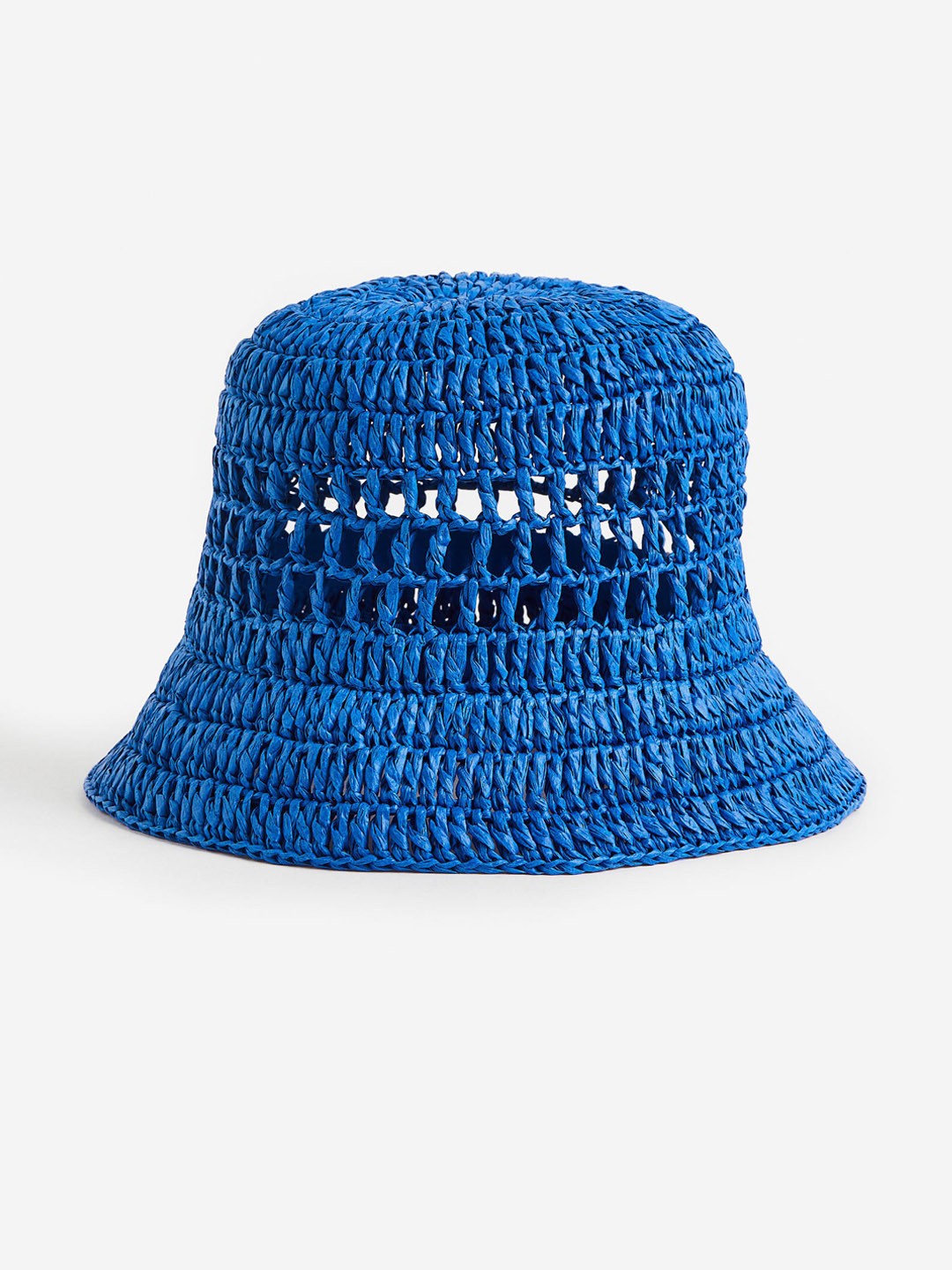 

H&M Women Crochet-Look Straw Hat, Blue
