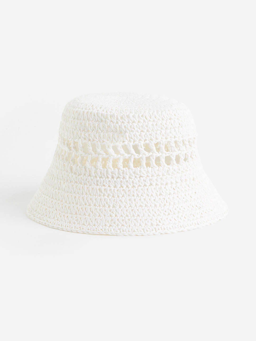 

H&M Women Straw Bucket Hat, White