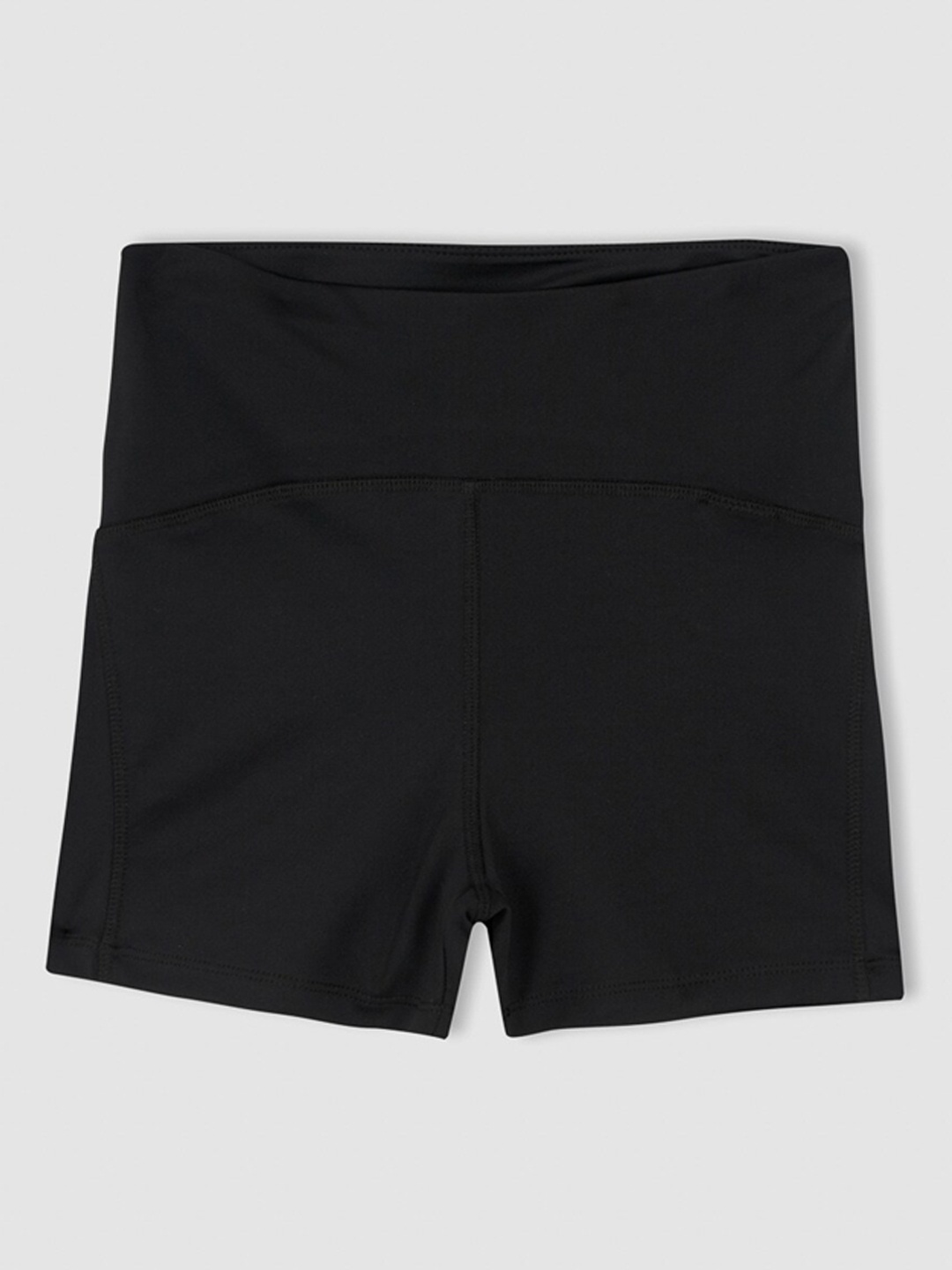 

DeFacto Women Slim Fit Mid-Rise Shorts, Black