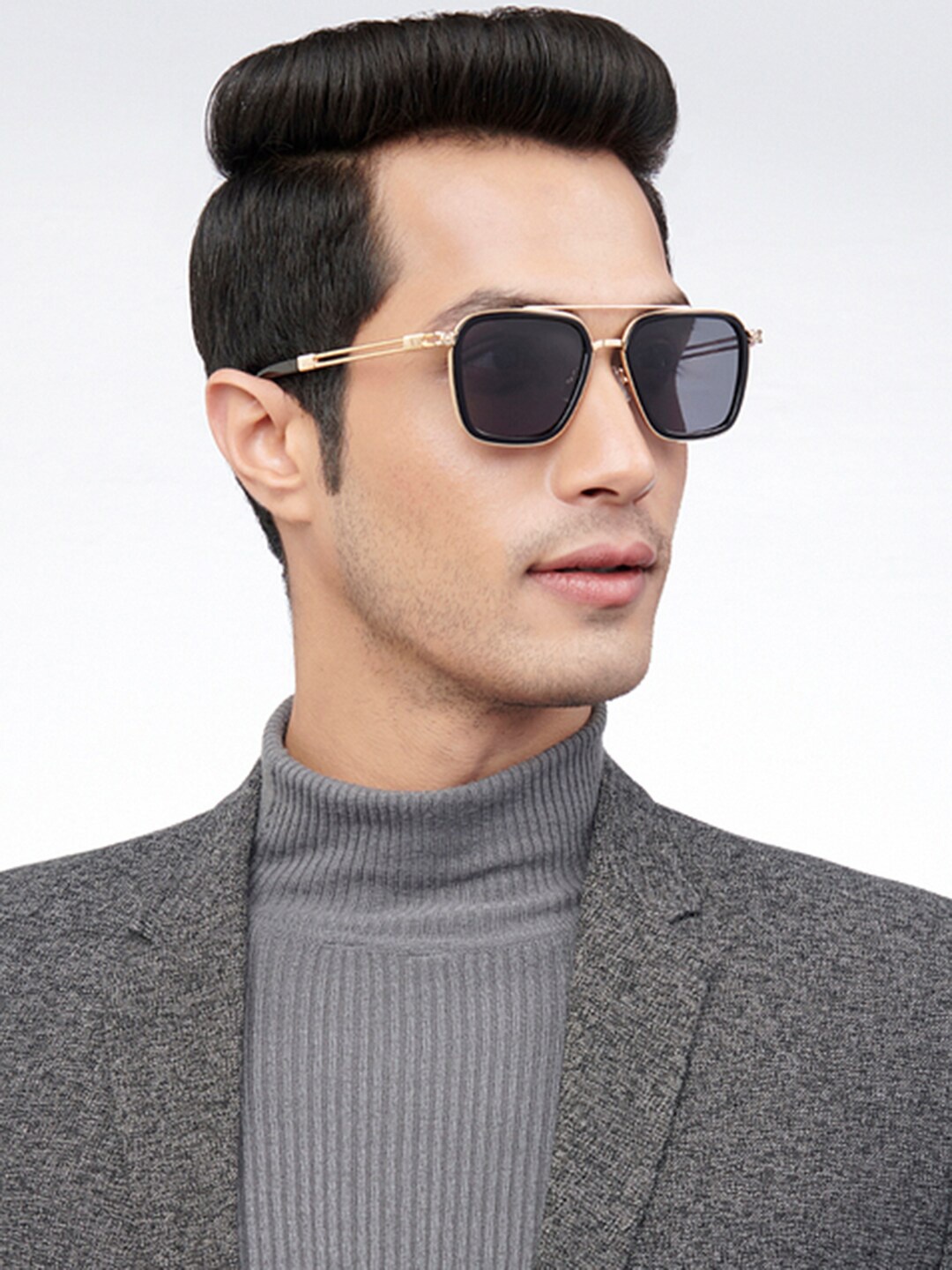 

John Jacobs Polarised And UV Protected Full Rim Square Sunglasses 207045, Grey