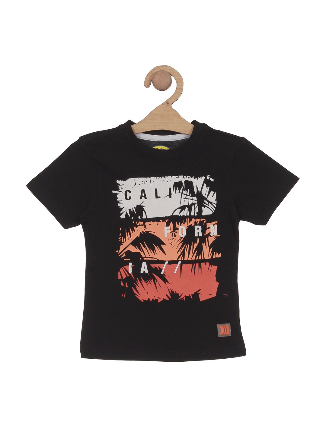 

Lil Lollipop Kids Graphic Printed Pure Cotton T-shirt, Black