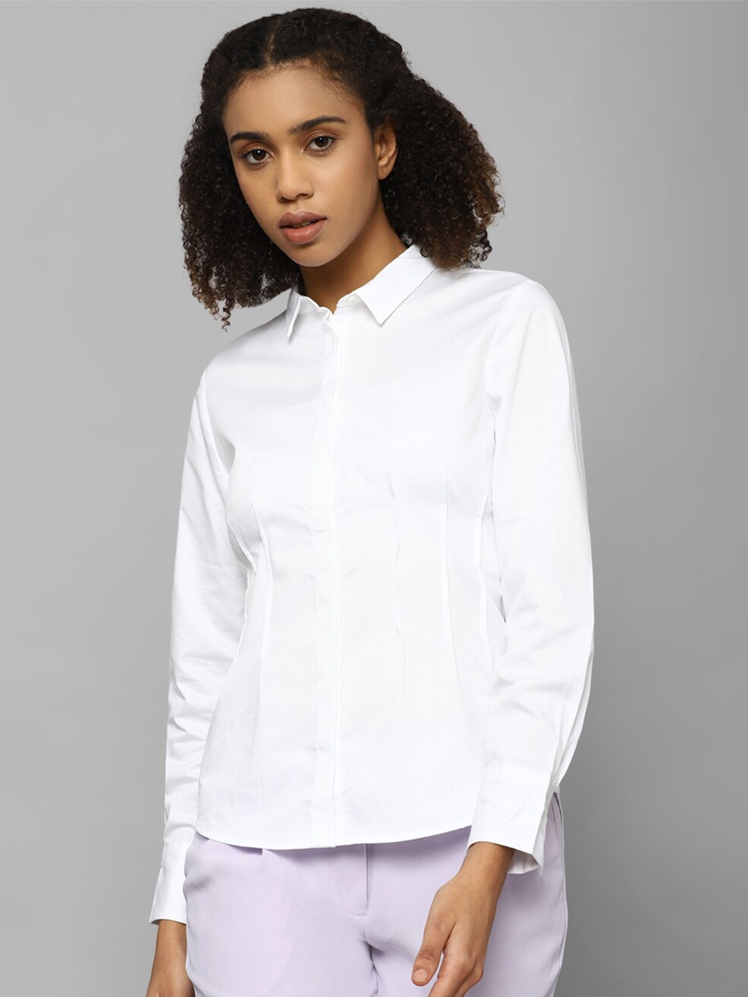 

Allen Solly Woman Spread Collar Opaque Casual Cotton Shirt, White